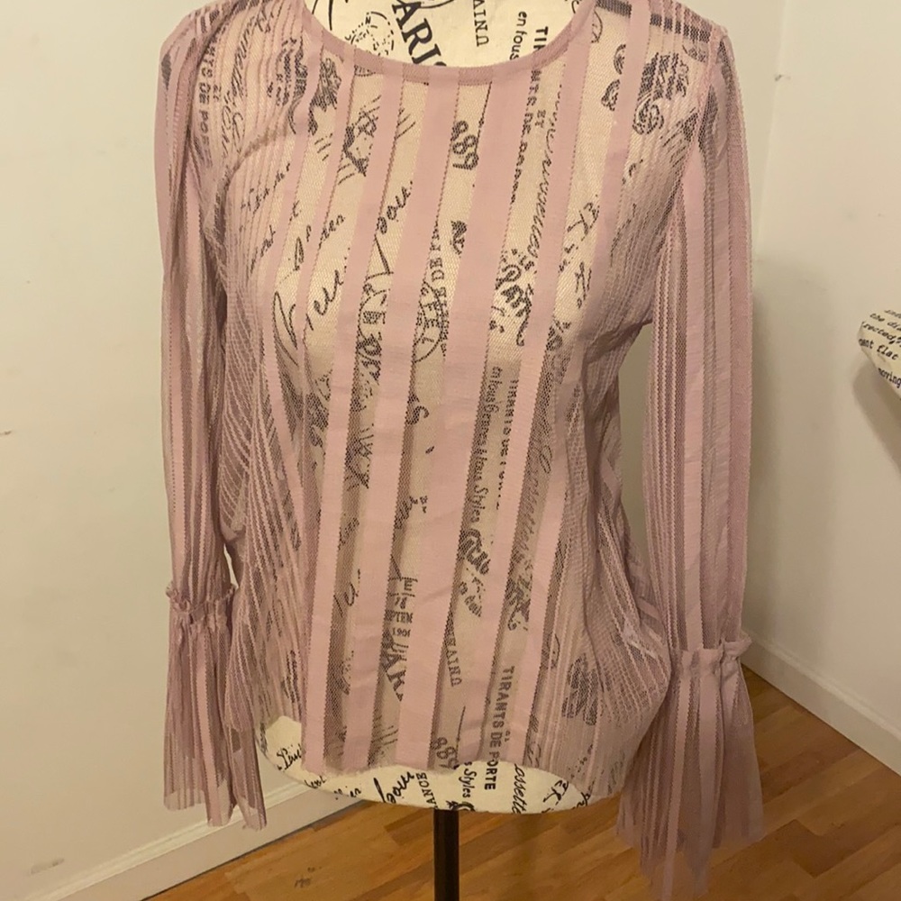 Rose see thru top size large.